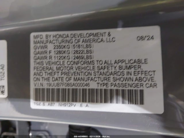 19UUB7F08SA000046 Acura Tlx Type S