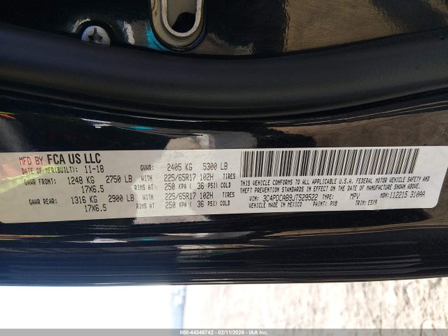 44346742 :رقم المزاد ، 3C4PDCAB9JT529522 vin ، 2018 Dodge Journey Se مزاد بيع