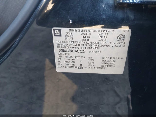 Chevrolet EQUINOX LS 2014 2GNALAEKXE6152028 Image 9