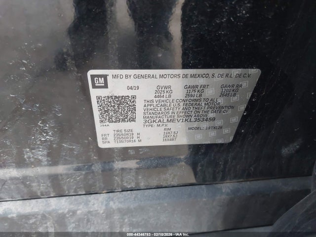 3GKALMEV1KL353459 GMC Terrain Sle