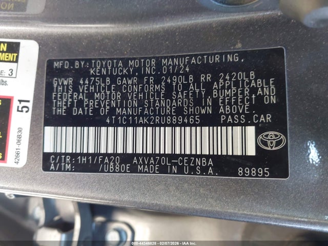 Toyota CAMRY LE 2024 4T1C11AK2RU889465 Image 9