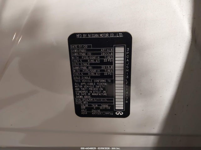 2020 INFINITI QX50 3PCAJ5M13LF114176 Photo 8