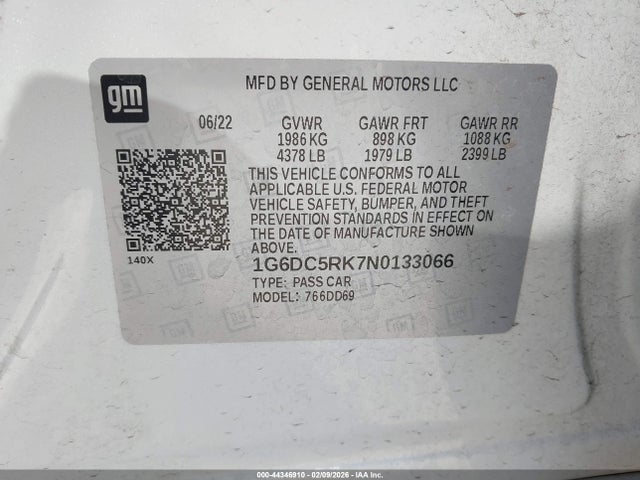 Продаж на аукціоні авто 2022 Cadillac Ct4 Sport, vin: 1G6DC5RK7N0133066, номер лоту: 44346910