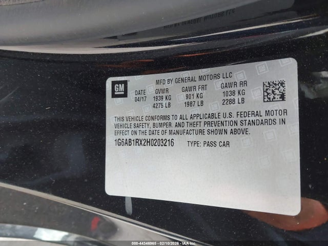 2017 CADILLAC ATS 1G6AB1RX2H0203216 Photo 8