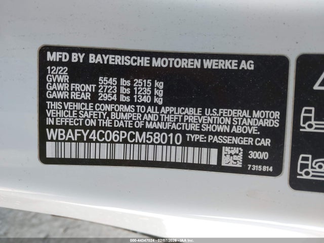 WBAFY4C06PCM58010 BMW M850i Xdrive