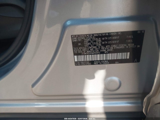 Toyota Rav4 Xle 2016 2T3WFREV4GW292842 Image 9