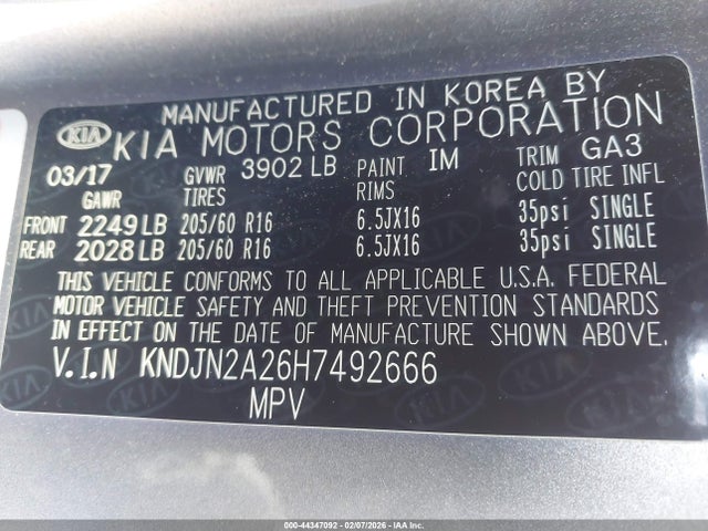 KNDJN2A26H7492666 KIA Soul