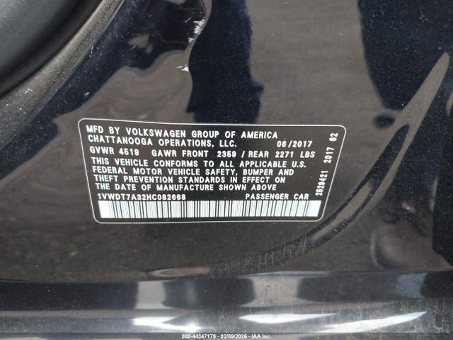 1VWDT7A32HC082668 Volkswagen Passat 1.8t R-line