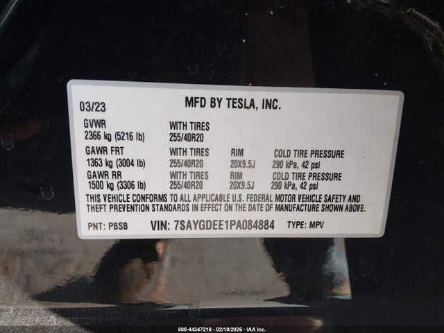 2023 TESLA MODEL Y 7SAYGDEE1PA084884 Photo 8