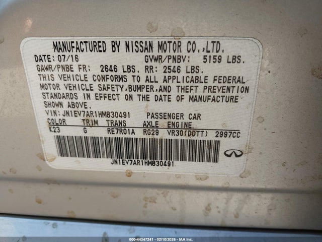 2017 INFINITI Q50 JN1EV7AR1HM830491 Photo 8