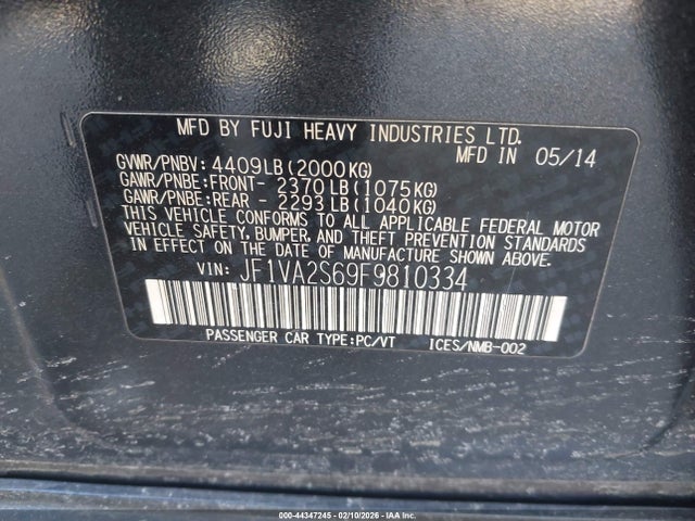 2015 SUBARU WRX STI JF1VA2S69F9810334 Photo 8