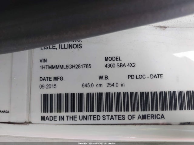 International 4000 4300 2016 1HTMMMML6GH281785 Image 8