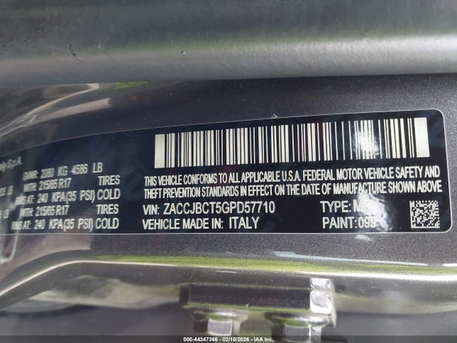 2016 JEEP RENEGADE ZACCJBCT5GPD57710 Photo 8