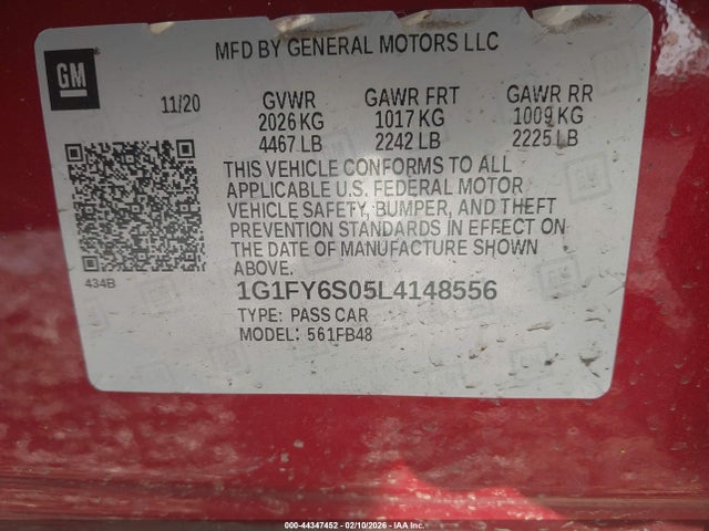 2020 CHEVROLET BOLT EV 1G1FY6S05L4148556 Photo 8