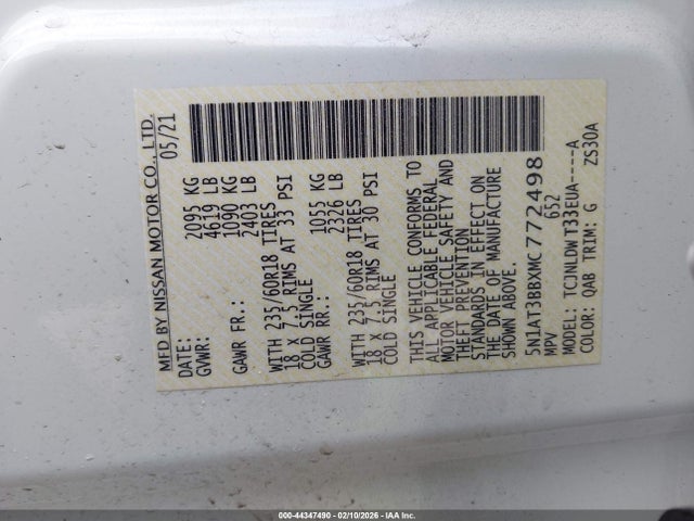 Nissan Rogue Sv Intelligent Awd 2021 5N1AT3BBXMC772498 Image 9