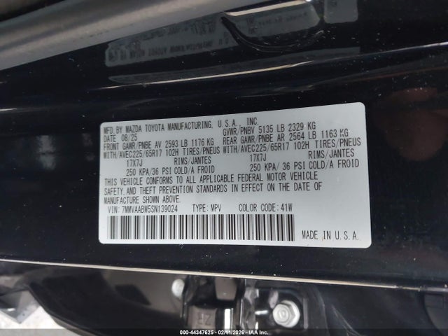 Auction sale of the 2025 Mazda Cx-50 Hybrid Preferred Package, vin: 7MMVAABW5SN139024, lot number: 44347625