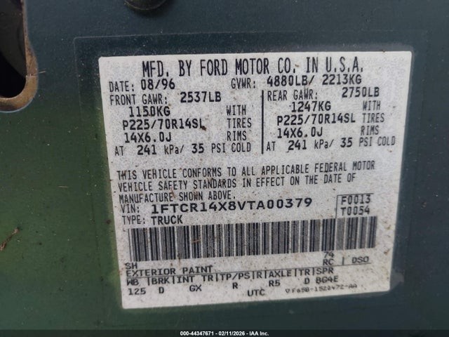 1997 FORD RANGER 1FTCR14X8VTA00379 Photo 8