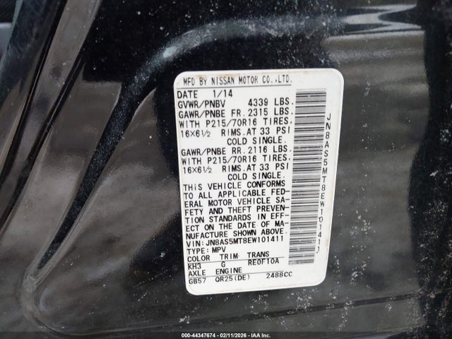 Nissan Rogue Select S 2014 JN8AS5MT8EW101411 Image 9