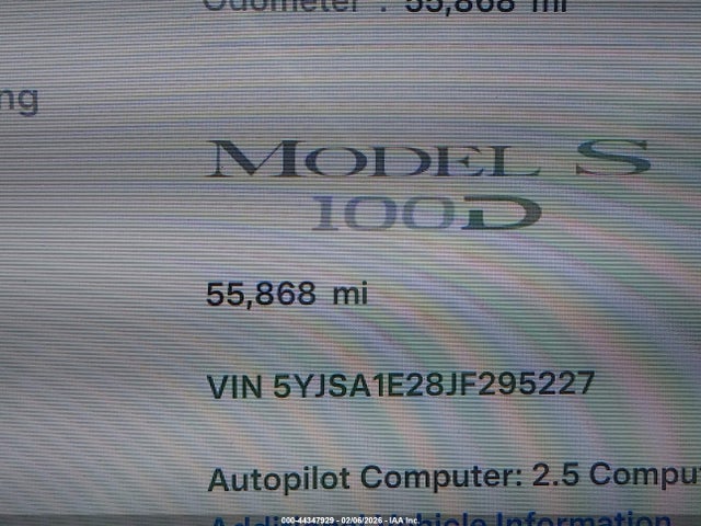 Tesla Model S 100d/75d/p100d 2018 5YJSA1E28JF295227 Image 15