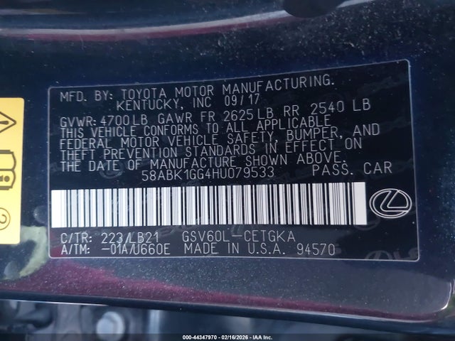 2017 LEXUS ES 350 58ABK1GG4HU079533 Photo 8