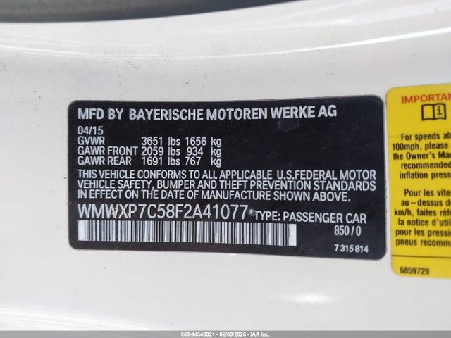 2015 MINI HARDTOP WMWXP7C58F2A41077 Photo 8