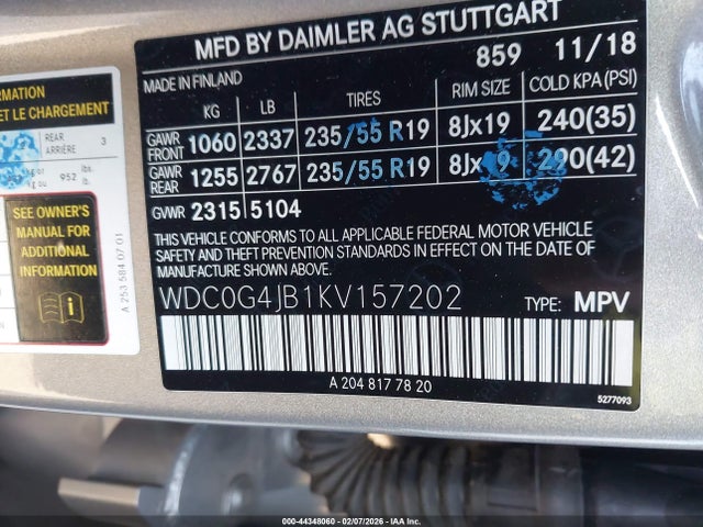 2019 MERCEDES-BENZ GLC 300 WDC0G4JB1KV157202 Photo 8