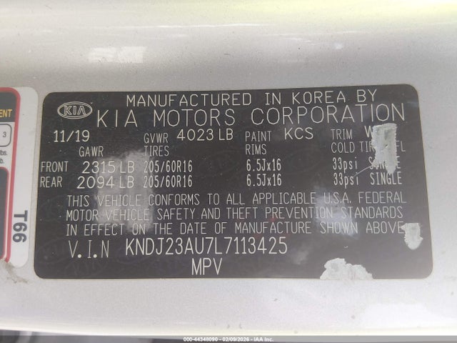 KNDJ23AU7L7113425 KIA SOUL LX