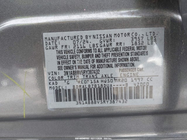 Nissan Sentra S Xtronic Cvt 2024 3N1AB8BV5RY387432 Image 9