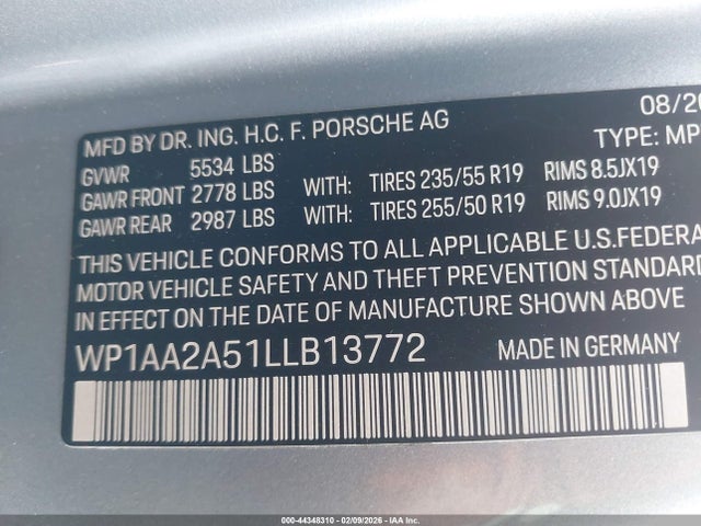2020 PORSCHE MACAN WP1AA2A51LLB13772 Photo 8