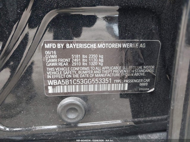 WBA5B1C53GG553351 BMW 535i