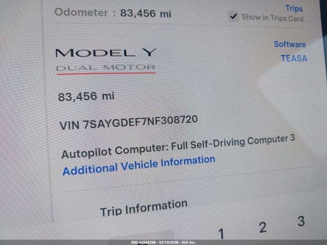 2022 TESLA MODEL Y 7SAYGDEF7NF308720 Photo 8
