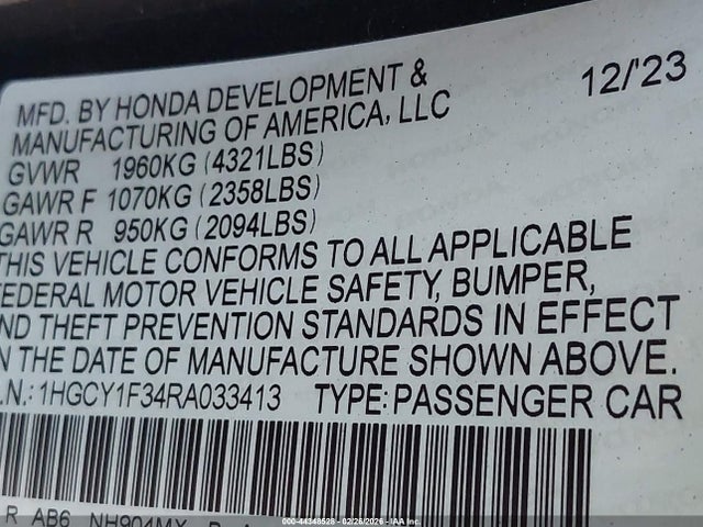 2024 HONDA ACCORD 1HGCY1F34RA033413 Photo 8