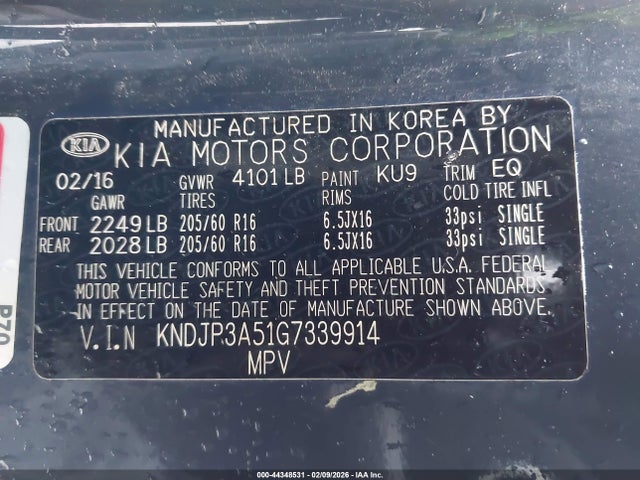 KNDJP3A51G7339914 KIA SOUL +