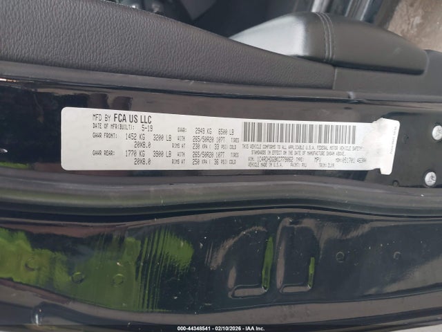 Auction sale of the 2019 Dodge Durango Gt Plus Rwd, vin: 1C4RDHDG9KC779062, lot number: 44348541