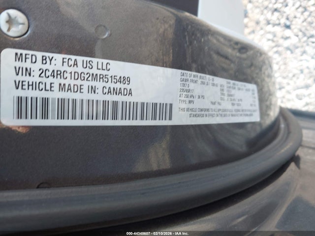 Продаж на аукціоні авто 2021 Chrysler Voyager Lxi, vin: 2C4RC1DG2MR515489, номер лоту: 44348607