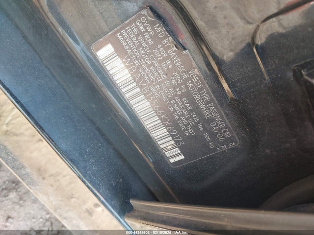Aukcja sprzedaży 2006 Bmw 325i, vin: WBAVB13566KX69173, numer aukcji: 44348608
