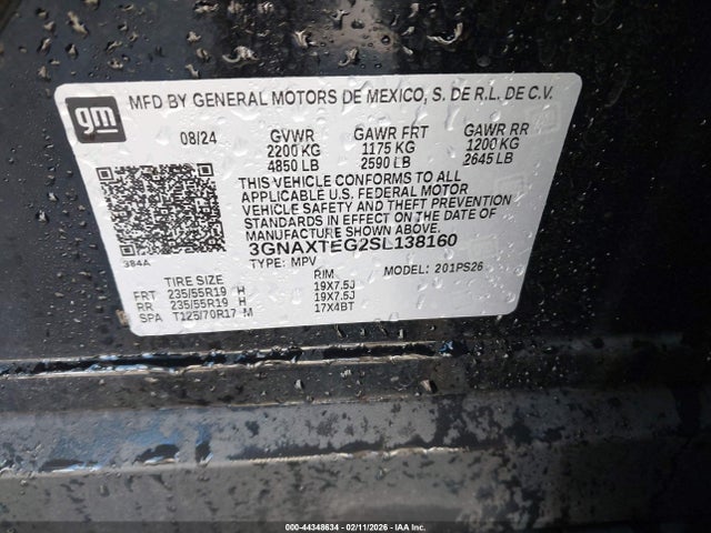 Chevrolet Equinox Awd Rs 2025 3GNAXTEG2SL138160 Image 9