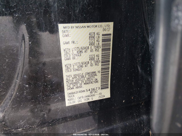 2017 NISSAN TITAN XD 1N6BA1F40HN543673 Photo 8