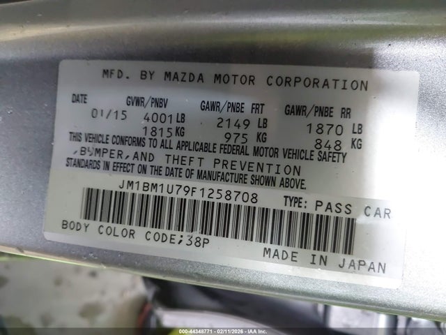 2015 MAZDA MAZDA3 JM1BM1U79F1258708 Photo 8