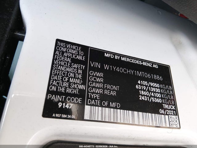 2021 MERCEDES-BENZ SPRINTER 2500 W1Y40CHY1MT061886 Photo 8