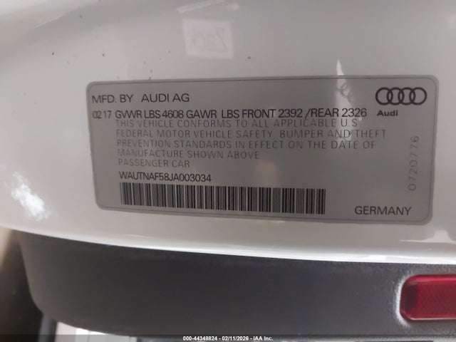 2018 AUDI A5 WAUTNAF58JA003034 Photo 8