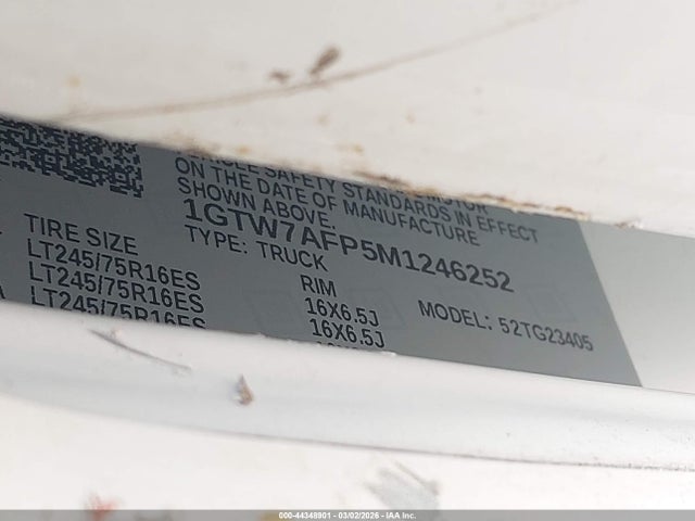 Продаж на аукціоні авто 2021 Gmc Savana Cargo Rwd 2500 Regular Wheelbase Work Van, vin: 1GTW7AFP5M1246252, номер лоту: 44348901