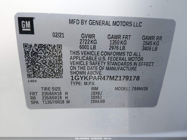 2021 CADILLAC XT6 1GYKPAR47MZ179178 Photo 8