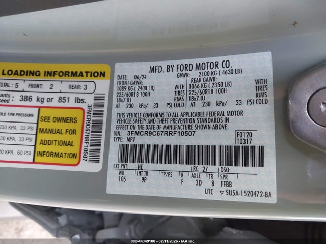 2024 FORD BRONCO SPORT 3FMCR9C67RRF10507 Photo 8