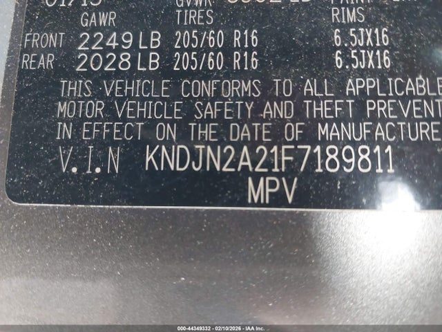 Продажа на аукционе авто 2015 Kia Soul, vin: KNDJN2A21F7189811, номер лота: 44349332