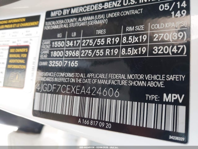 Mercedes-Benz Gl 450 4matic 2014 4JGDF7CEXEA424606 Image 9
