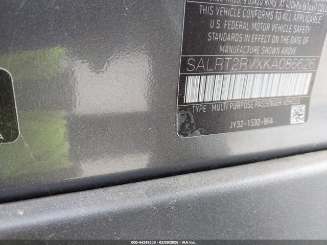SALRT2RVXKA086626 Land Rover Discovery Hse Luxury