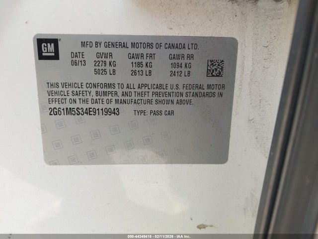 2014 CADILLAC XTS 2G61M5S34E9119943 Photo 8