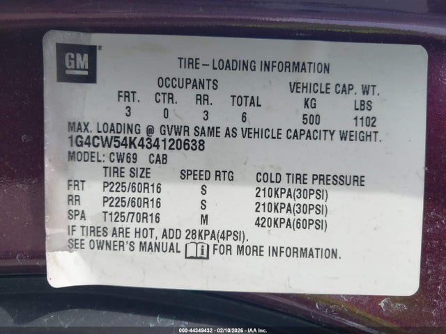 2003 BUICK PARK AVENUE 1G4CW54K434120638 Photo 8