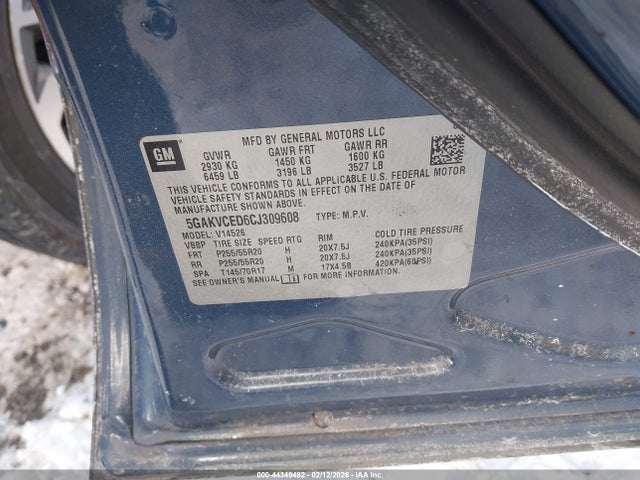 Aukcja sprzedaży 2012 Buick Enclave Leather, vin: 5GAKVCED6CJ309608, numer aukcji: 44349482